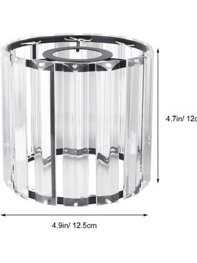 Set Of 4 Crystal Clear Lampshade